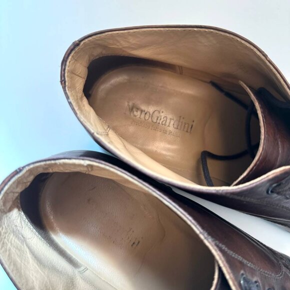 Nero Giardini Made in Italy Men’s Leather Lace-Up Ankle Boots – Size US 8 - Picture 6 of 7